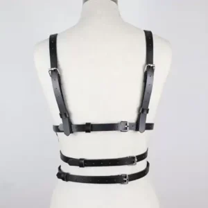 PU leather Harness Bondage corset for women