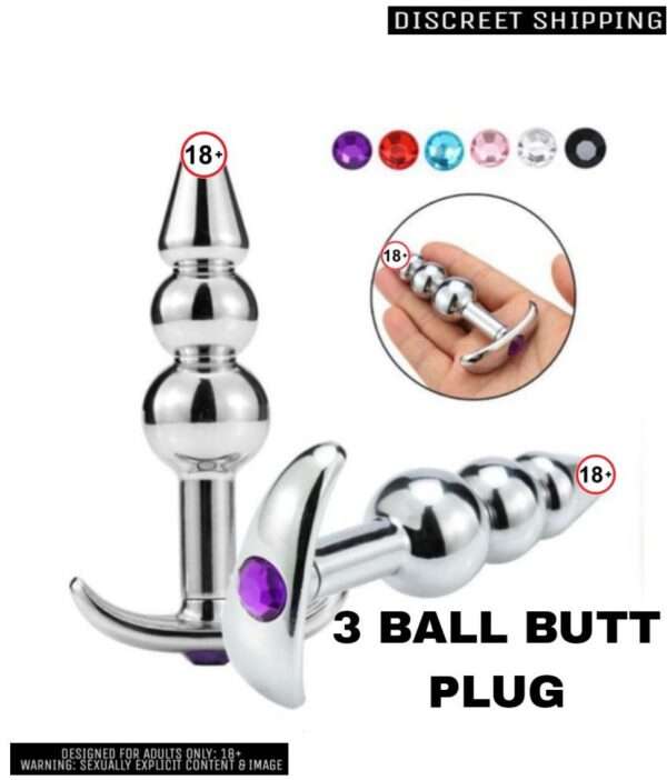 3 Ball Stainless Steel Butt Plug
